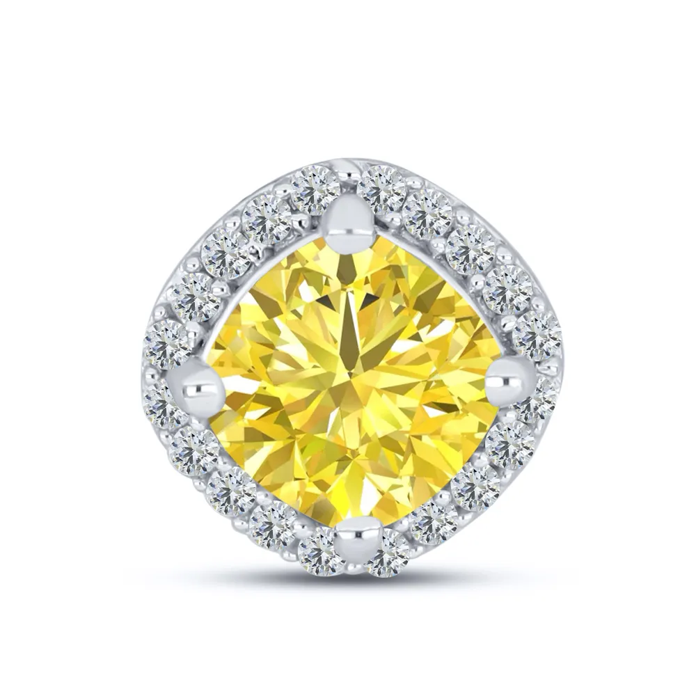 Pandantiv din argint cu Cubic Zirconia Incolor, Cubic Zirconia Galben