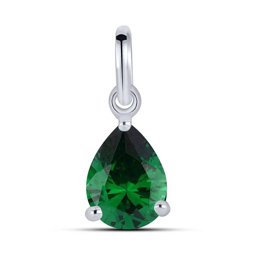 Pandantiv din argint cu Cubic Zirconia Verde