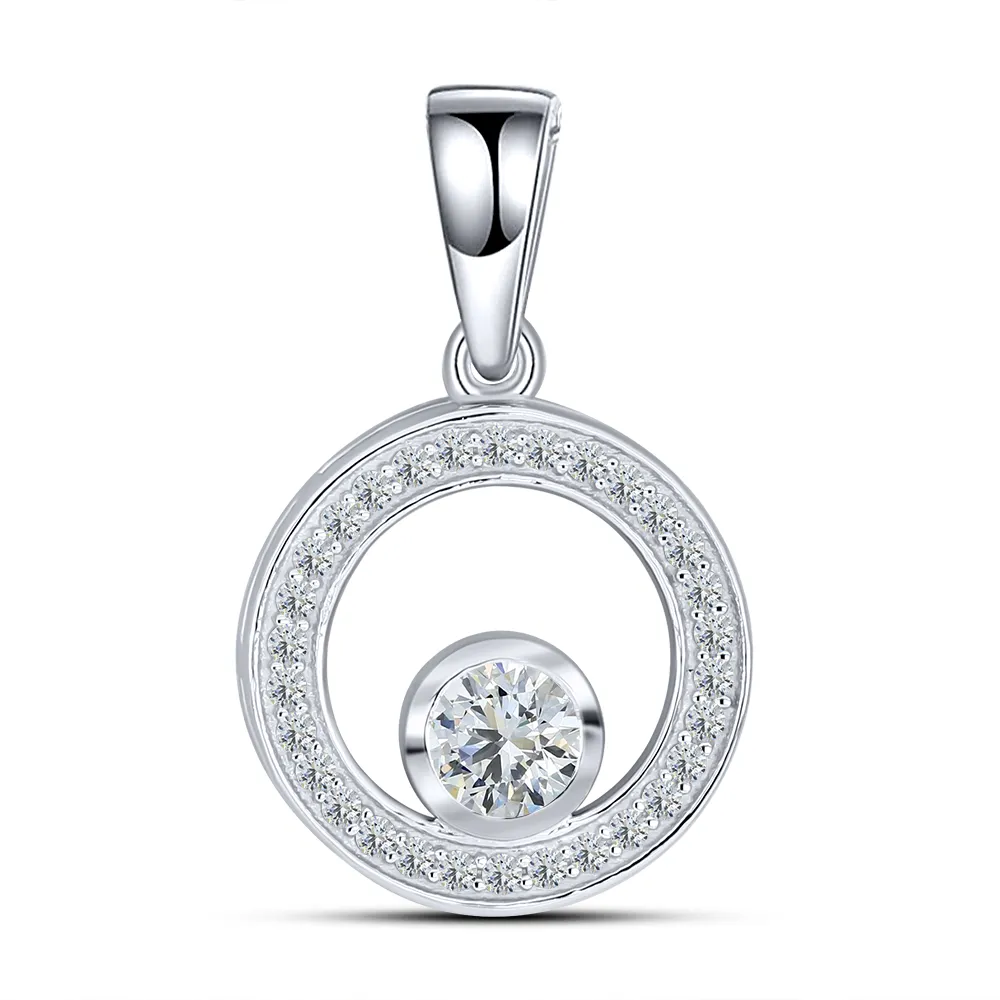 Pandantiv din argint cu Cubic Zirconia Incolor