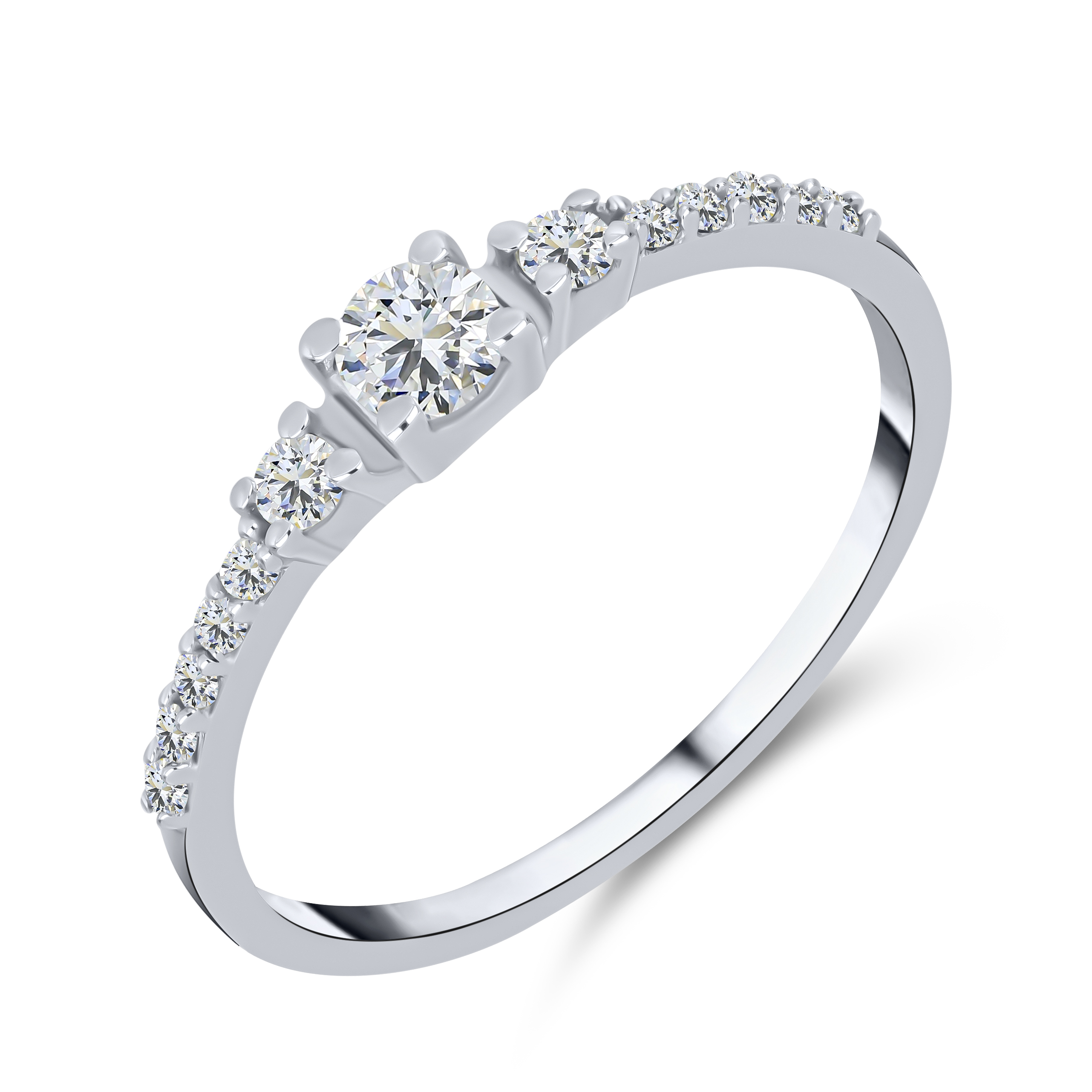 Inel din argint  cu pietre Cubic Zirconia Incolor