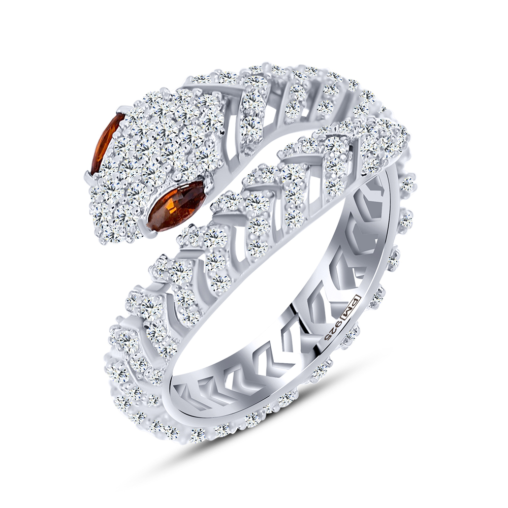Inel din argint  cu pietre Cubic Zirconia Incolor,