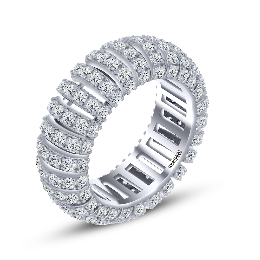 Inel din argint  cu pietre Cubic Zirconia Incolor