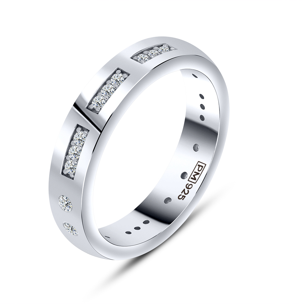 Inel din argint  cu pietre Cubic Zirconia Incolor