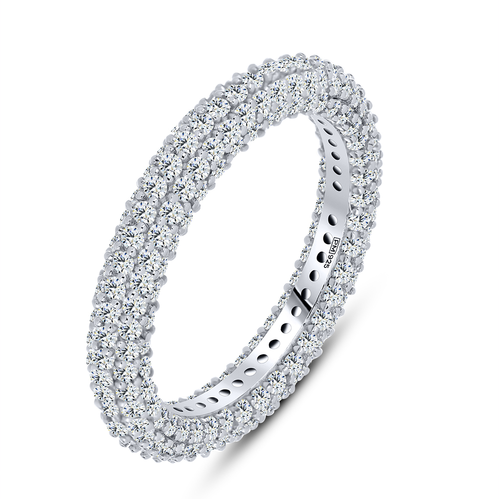 Inel din argint  cu pietre Cubic Zirconia Incolor
