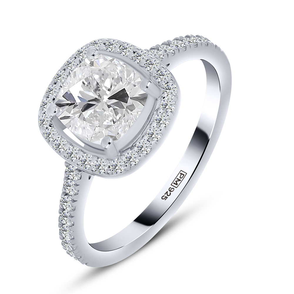 Inel din argint  cu pietre Cubic Zirconia Incolor