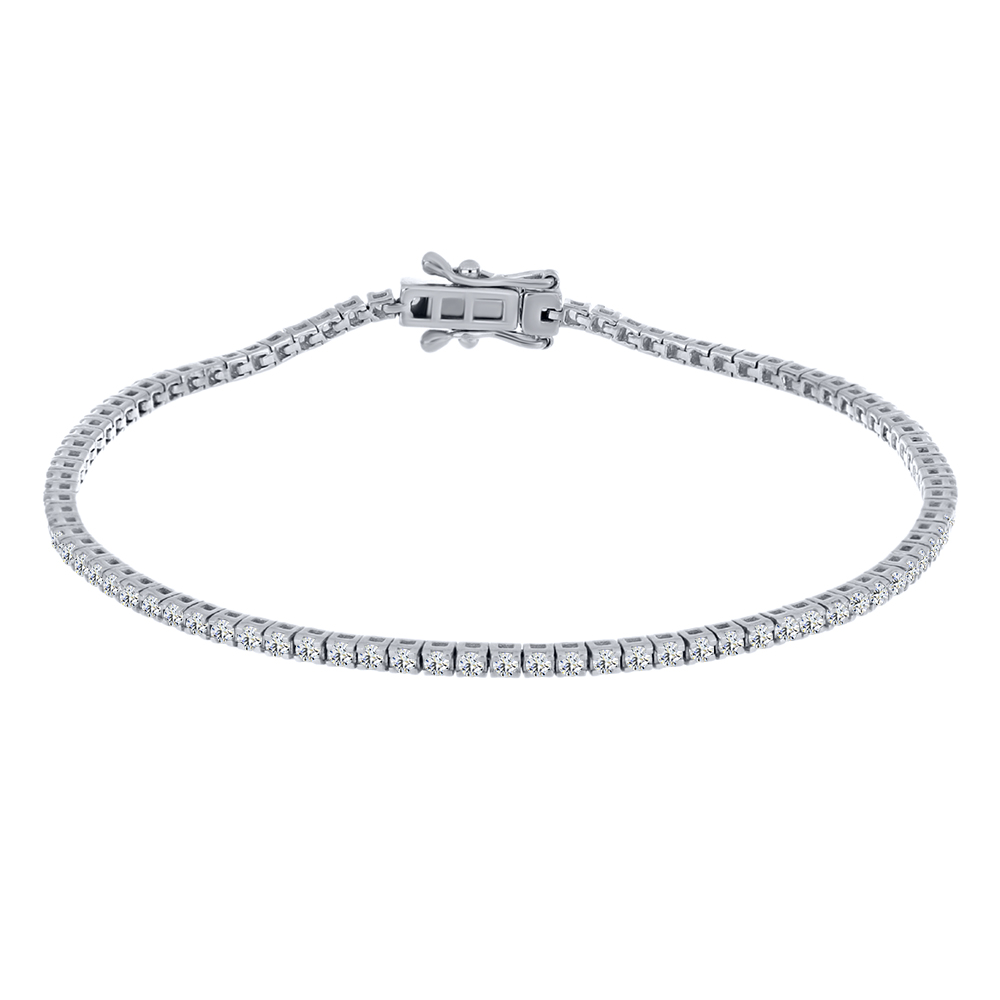 Brățară Tennis din argint  cu pietre Cubic Zirconia Incolor