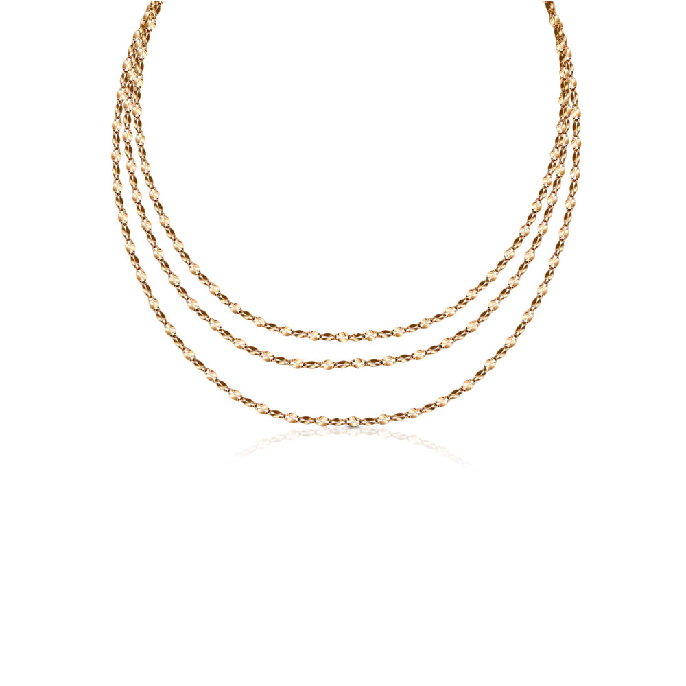 Colier din aur roșu fără pietre