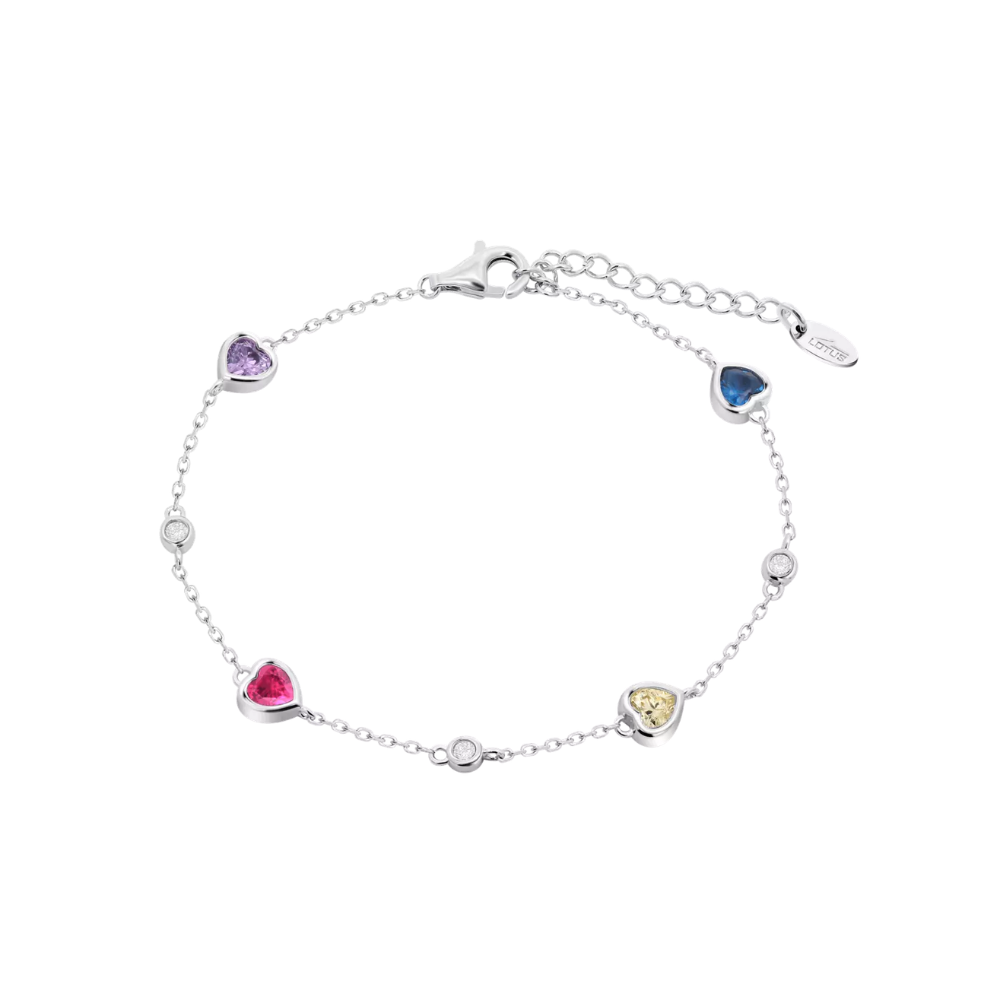 Brățară Love din argint  cu pietre Cubic Zirconia Multicoloră