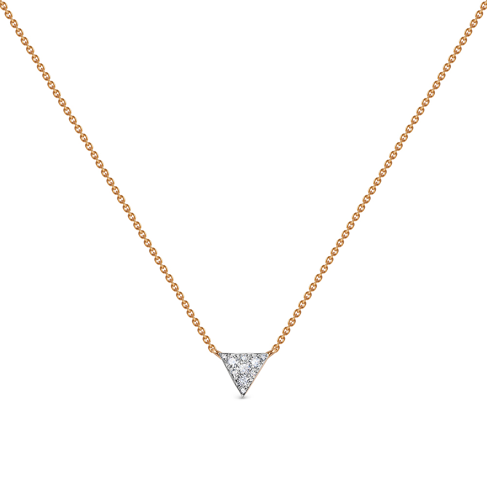 Colier din aur roșu cu pietre Diamant