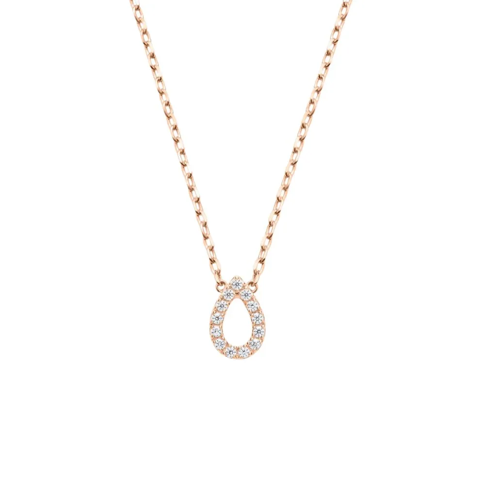 Colier din aur roz cu Diamant
