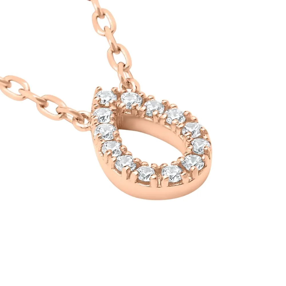 Colier din aur roz cu Diamant
