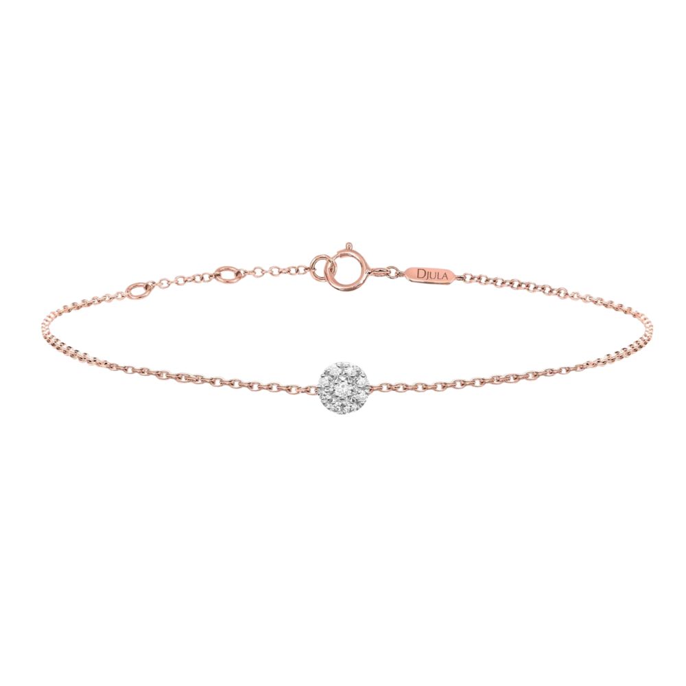 Brățară din aur roz cu pietre Diamant