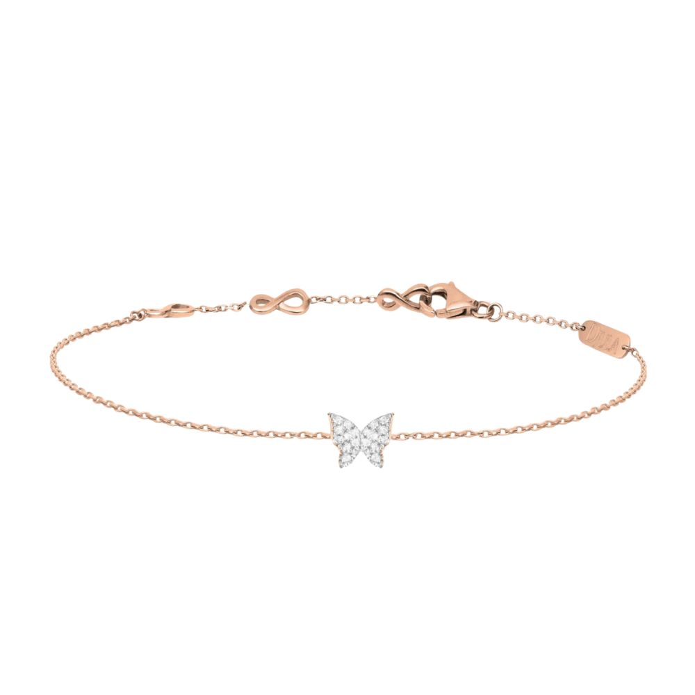 Brățară din aur roz cu pietre Diamant
