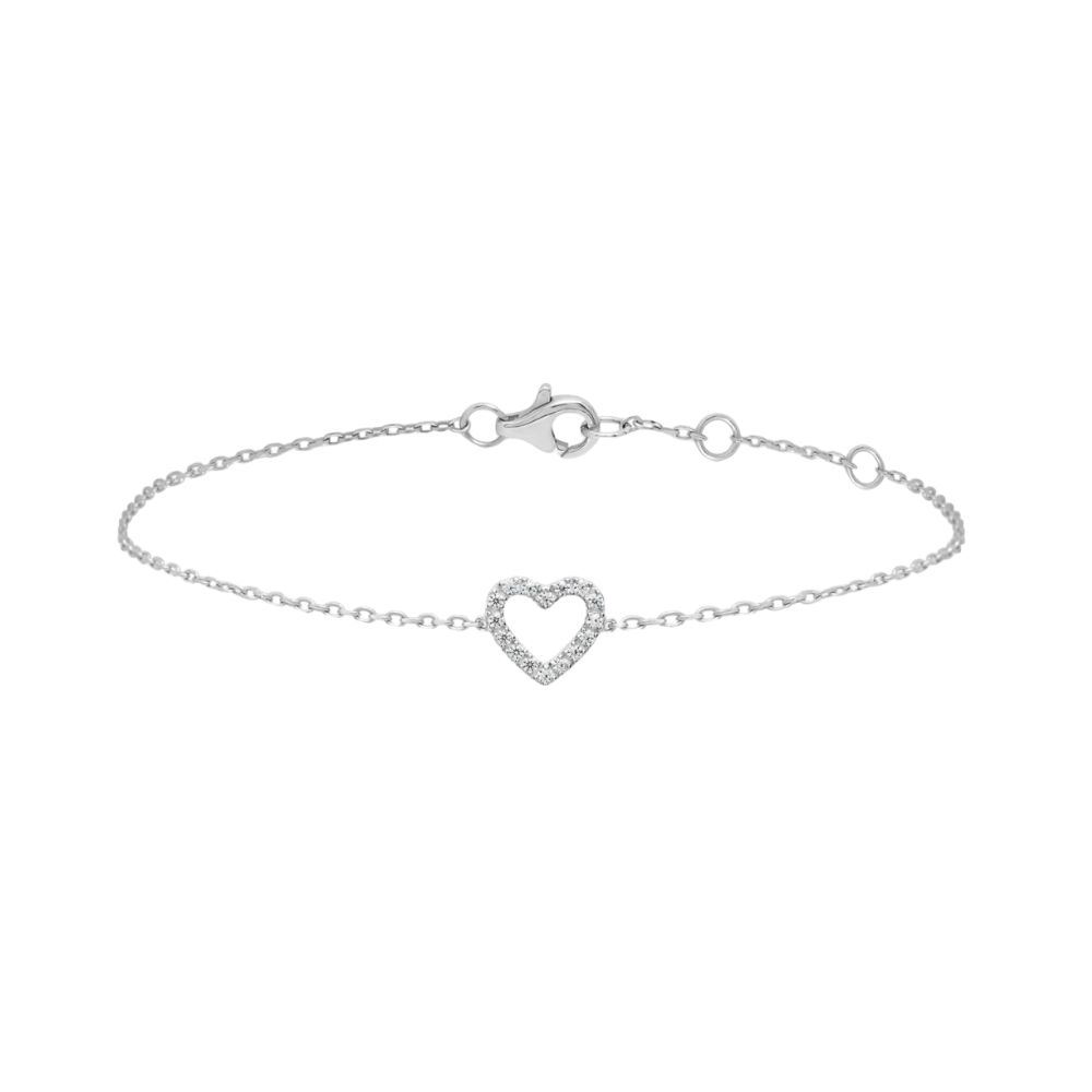 Brățară Love din aur alb cu pietre Diamant
