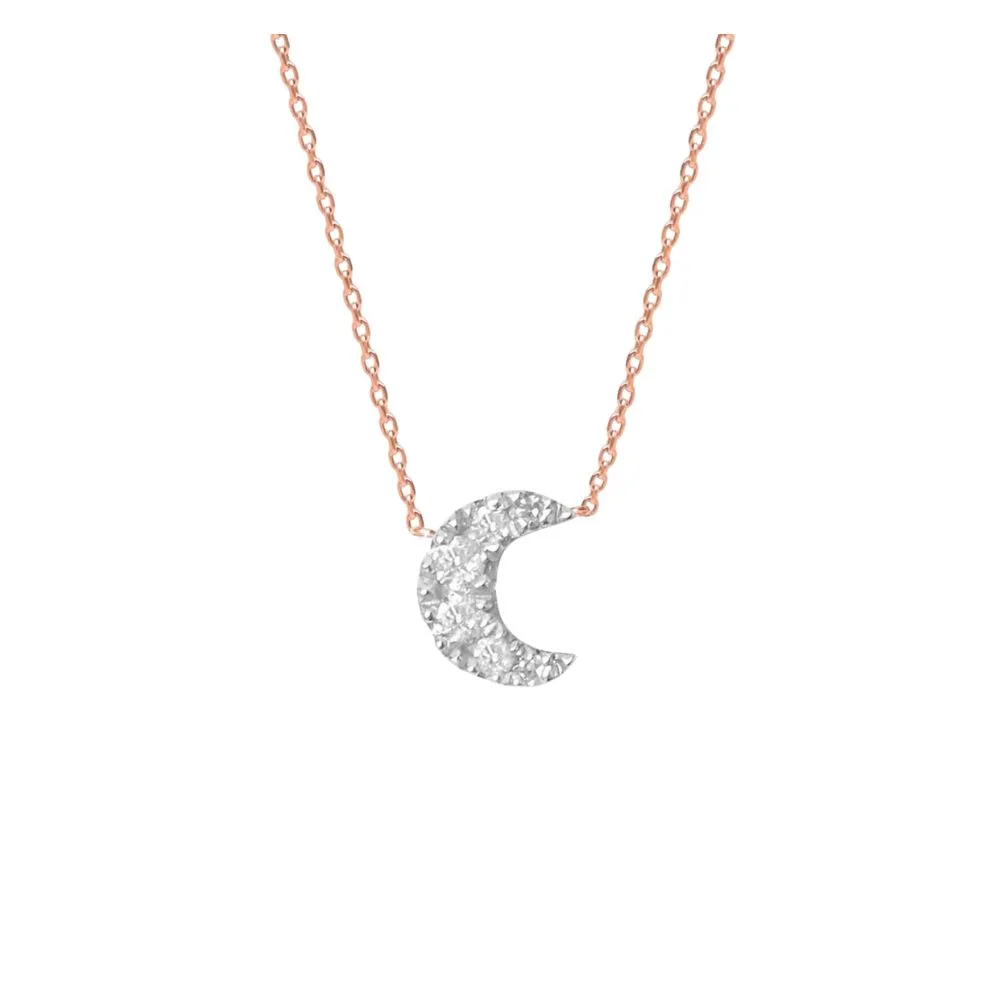 Colier din aur roz cu Diamant