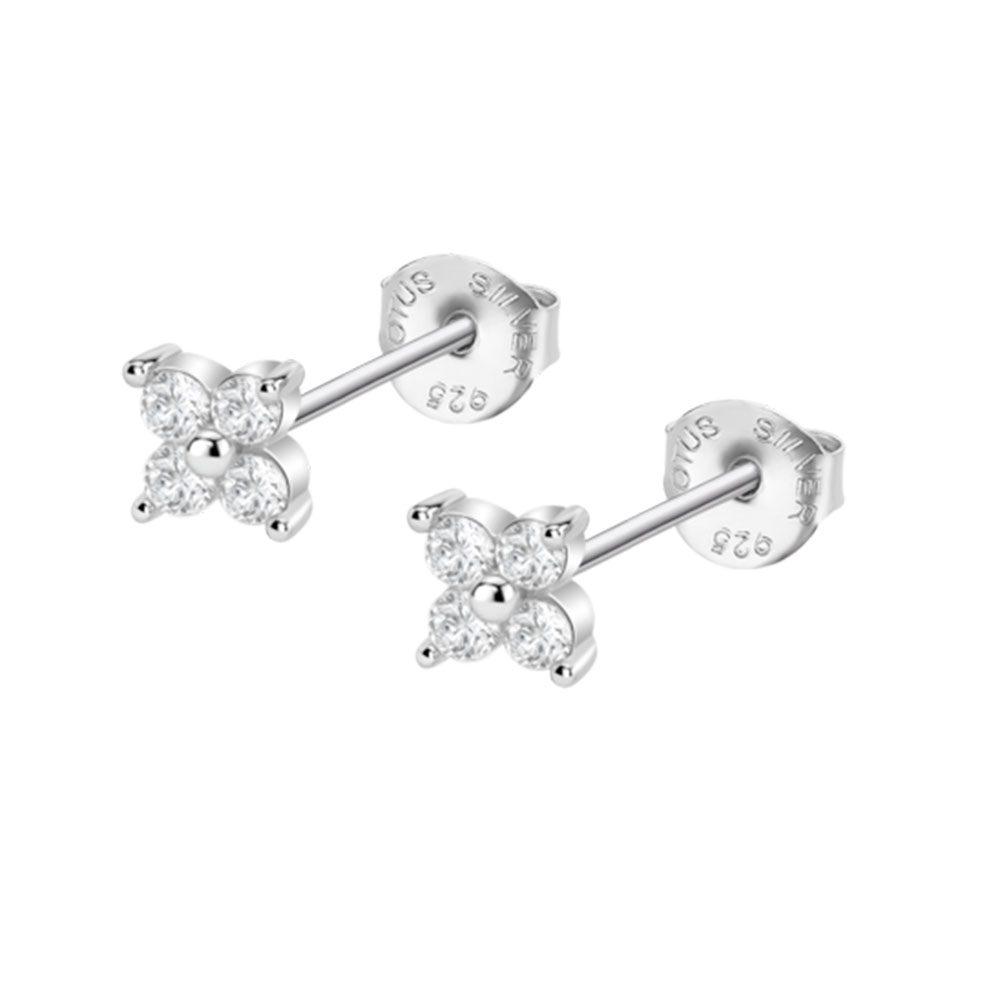 Cercei Pusete din argint  cu pietre Cubic Zirconia Incolor