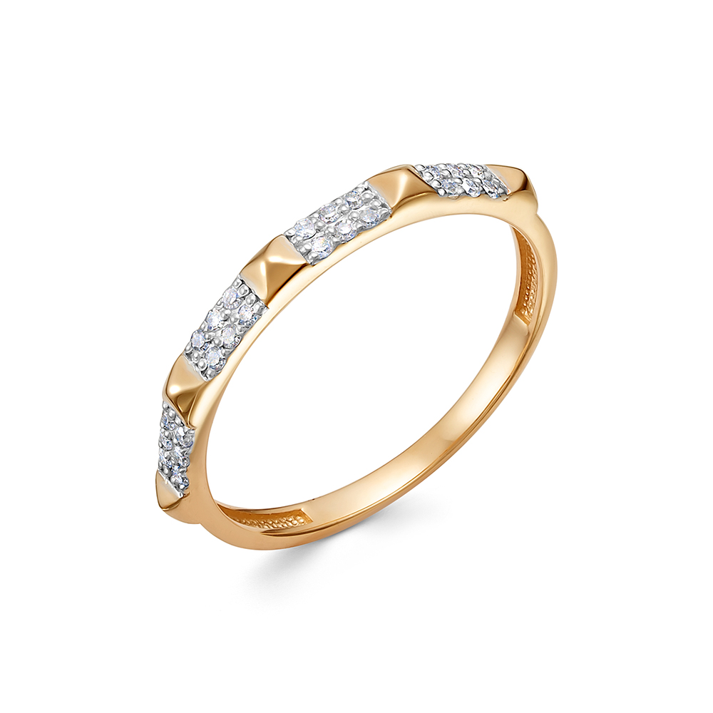 Inel din aur roșu cu pietre Diamant