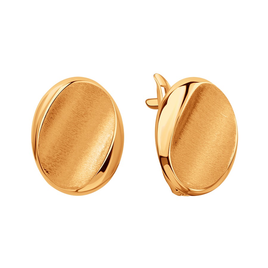 Cercei din aur roșu fără pietre