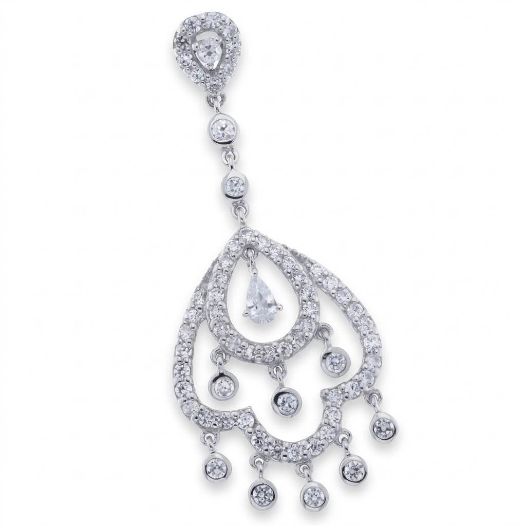 Pandantiv din argint cu Cubic Zirconia Incolor