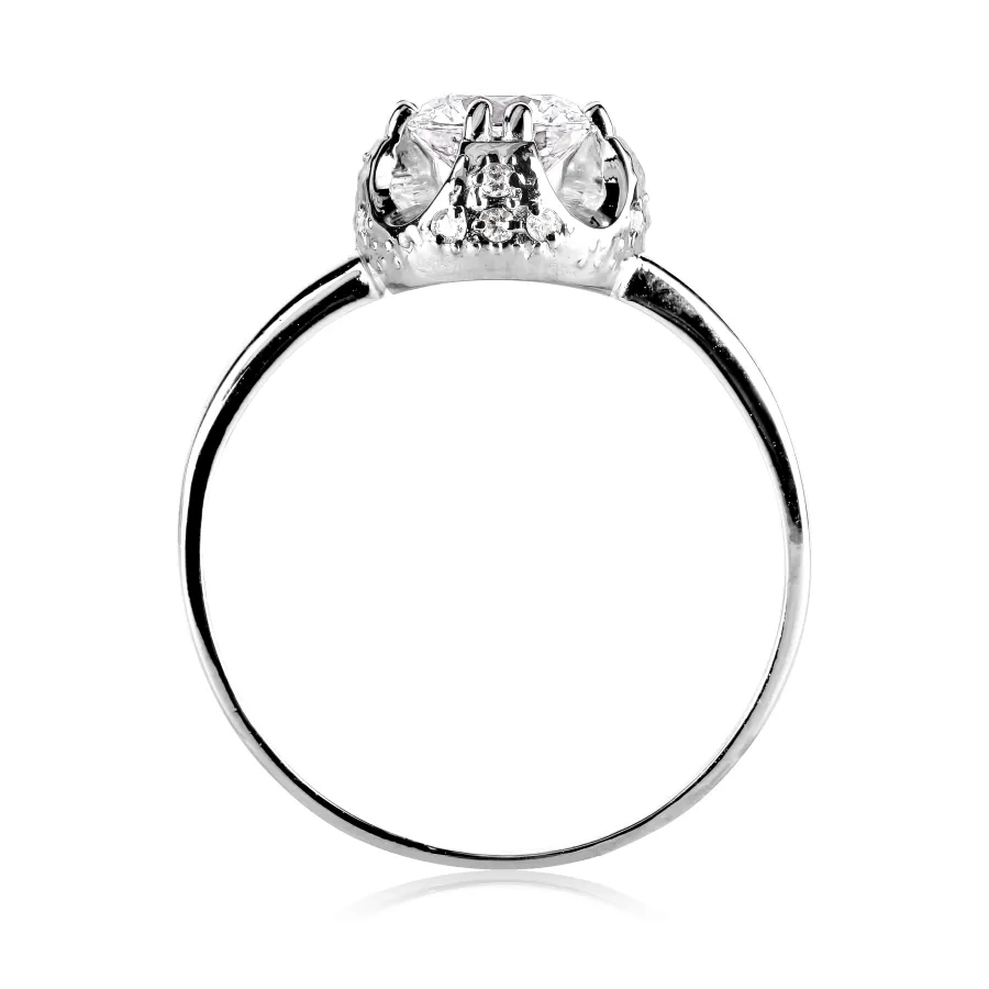 Inel din aur alb cu Swarovski