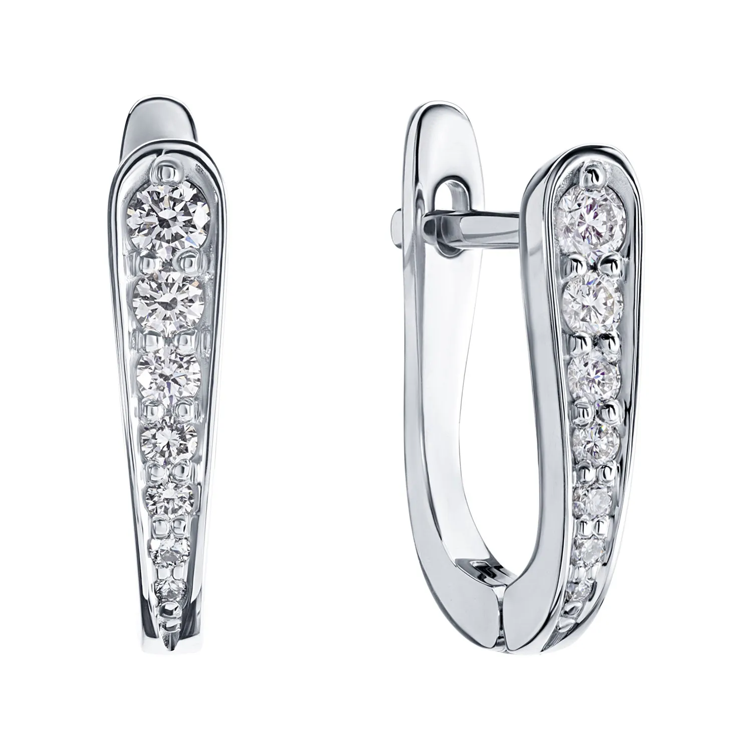 Cercei din aur alb cu Diamant