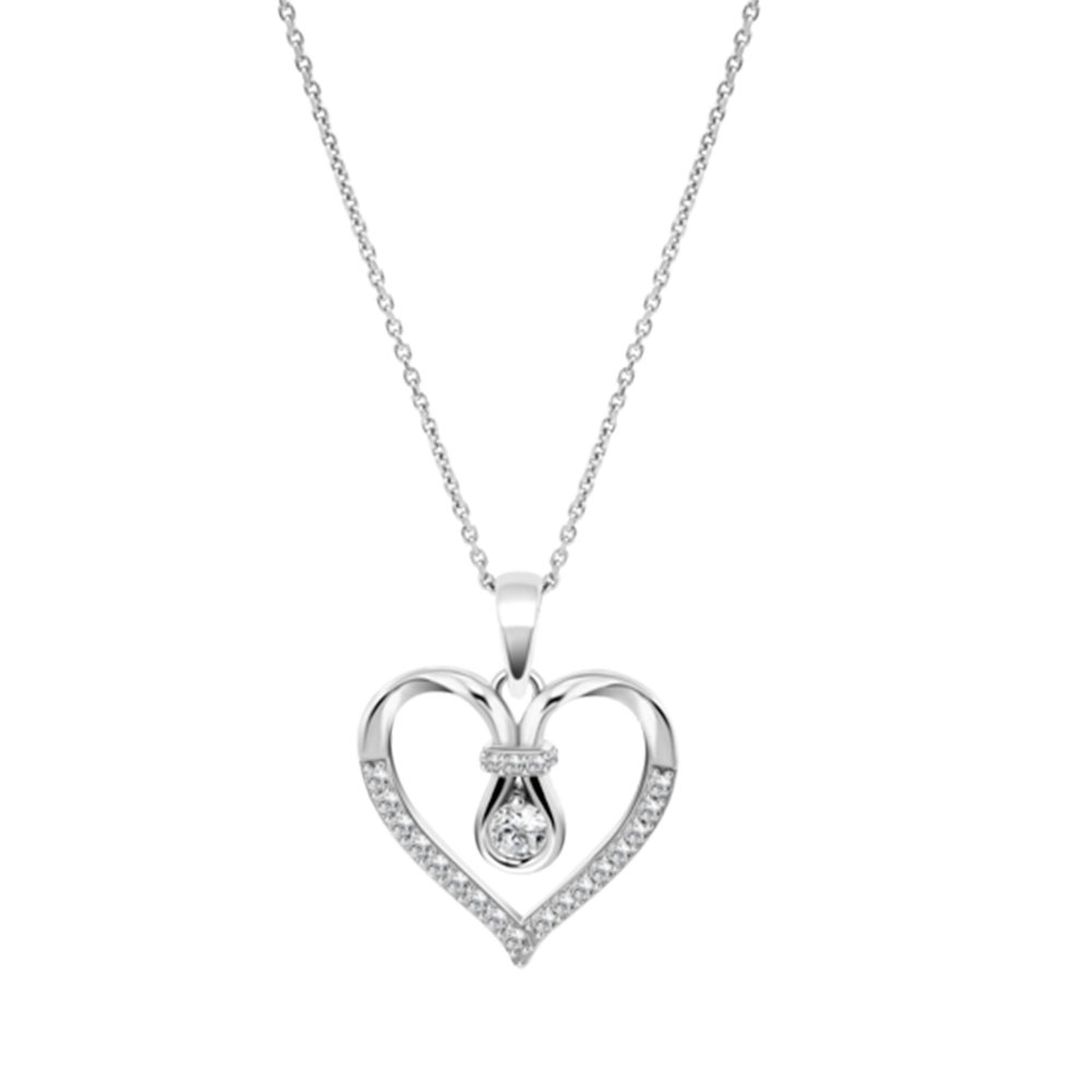 Colier din argint  cu pietre Cubic Zirconia Incolor