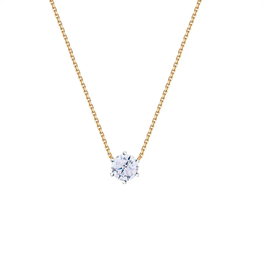 Colier din aur roșu cu Cubic Zirconia Incolor
