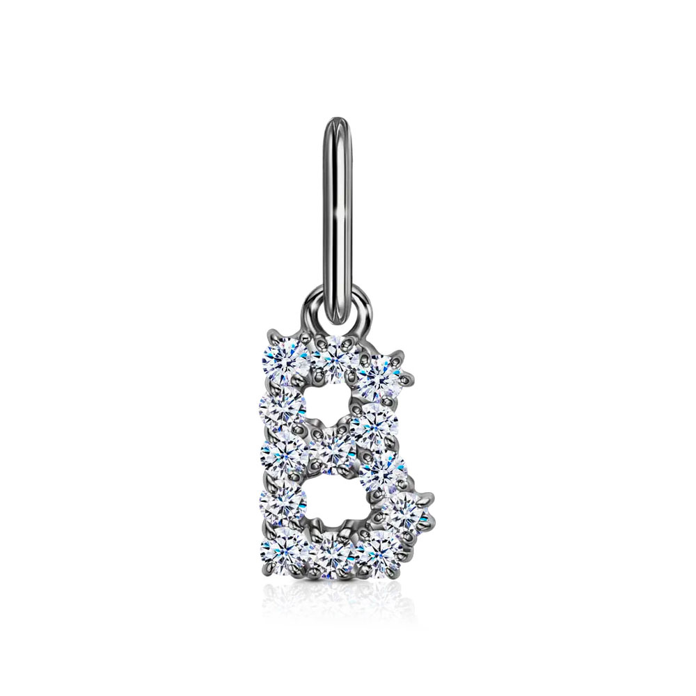 Pandantiv din aur alb cu Cubic Zirconia Incolor