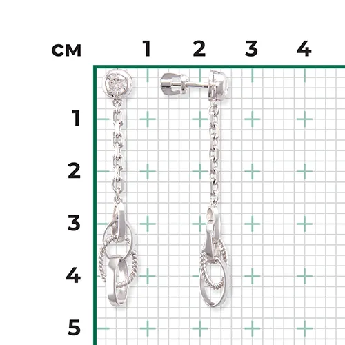Cercei Pusete din argint cu Cubic Zirconia Incolor