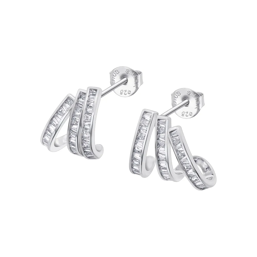 Cercei Pusete din argint cu Cubic Zirconia Incolor
