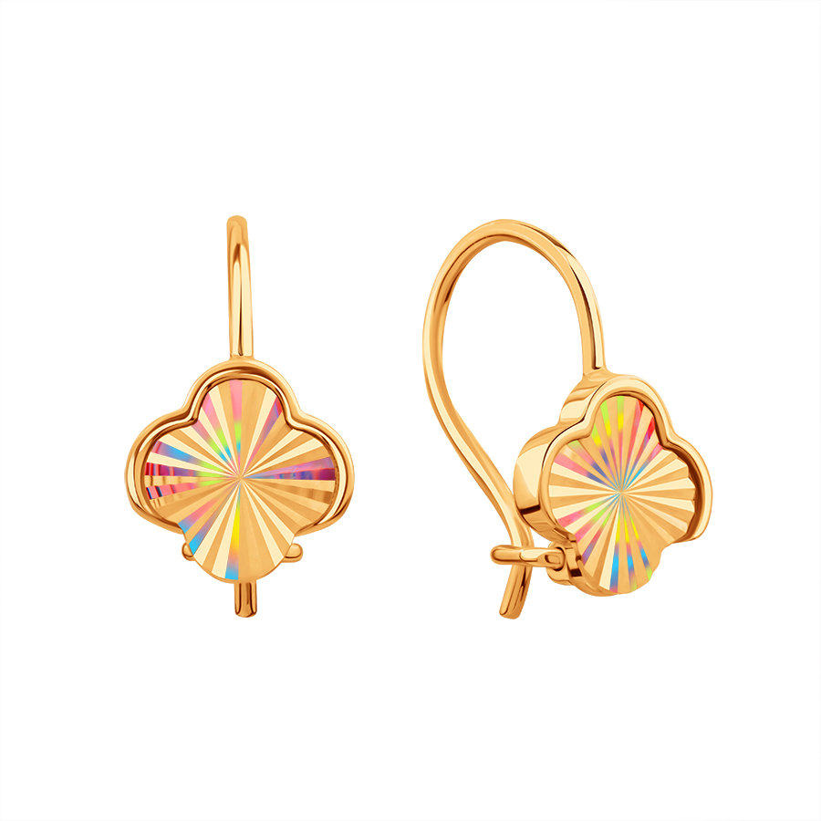 Cercei din aur roșu fără pietre