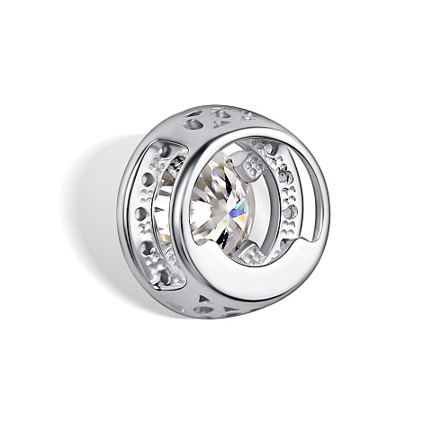 Подвеска из серебра с камнями Фианит, Муассанит