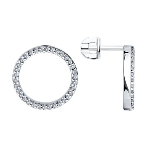 Cercei Pusete din argint cu Cubic Zirconia Incolor