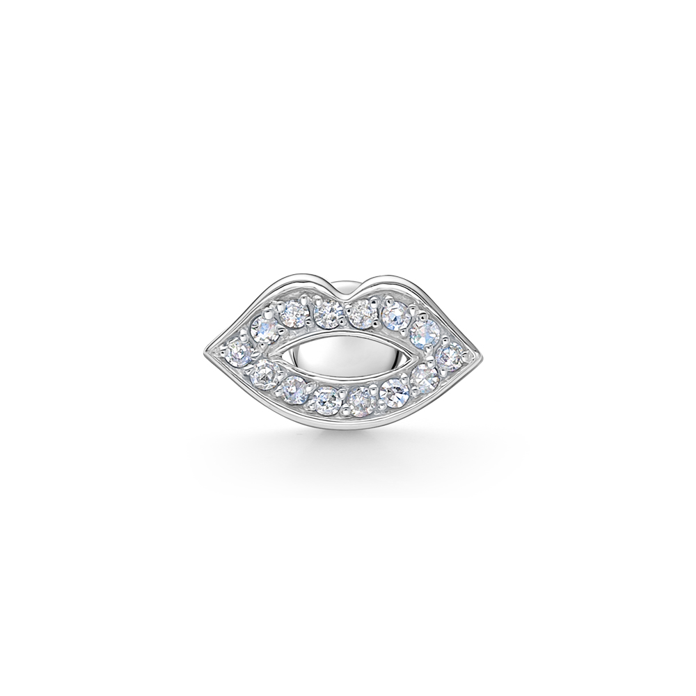 Cercel din aur alb cu pietre Diamant