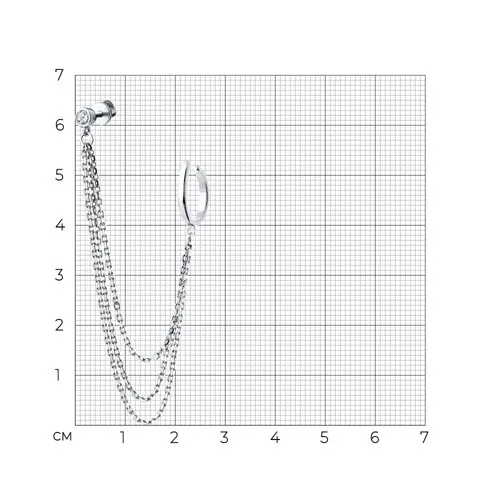 Cercel din argint cu Cubic Zirconia Incolor