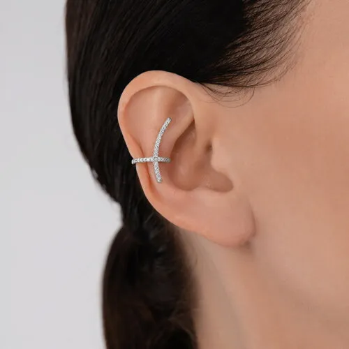 Cercel din argint cu Cubic Zirconia Incolor