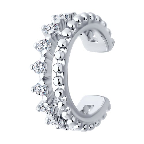 Cercel din argint  cu pietre Cubic Zirconia Incolor