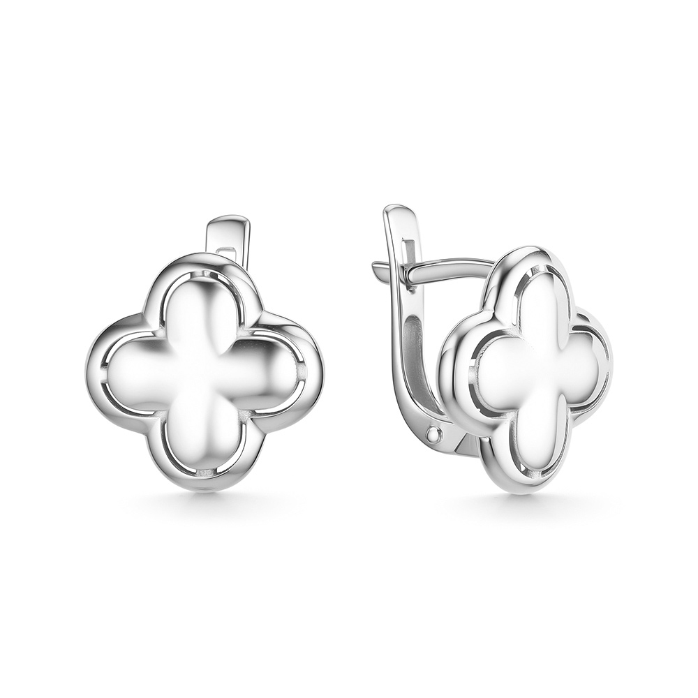 Серьги из серебра без камней