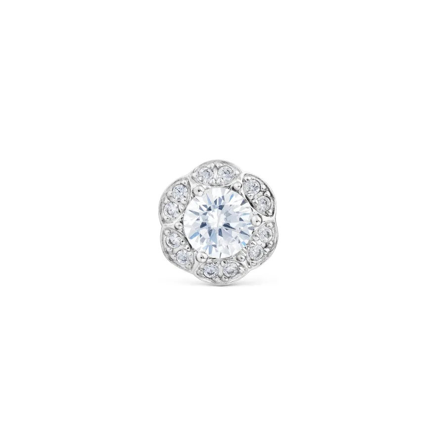 Pandantiv din aur alb cu Cubic Zirconia Incolor