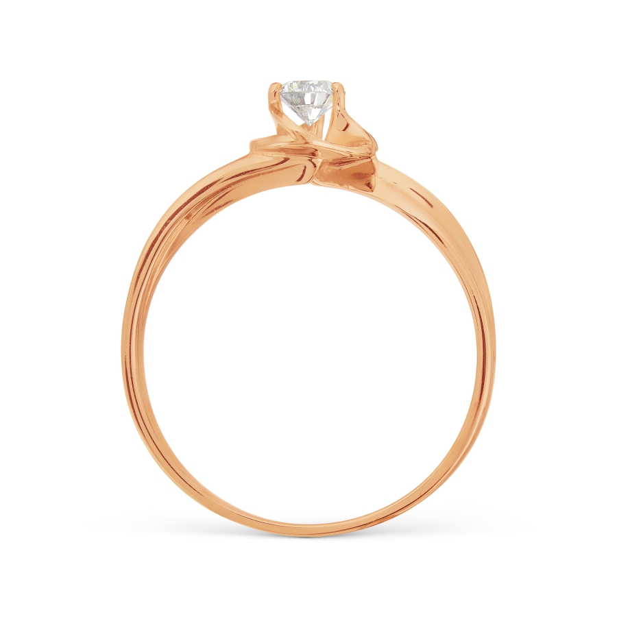 Inel din aur roșu cu pietre Diamant