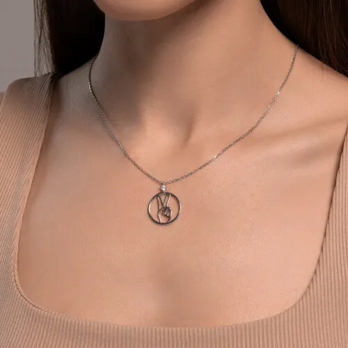 Colier din argint cu Cubic Zirconia Incolor
