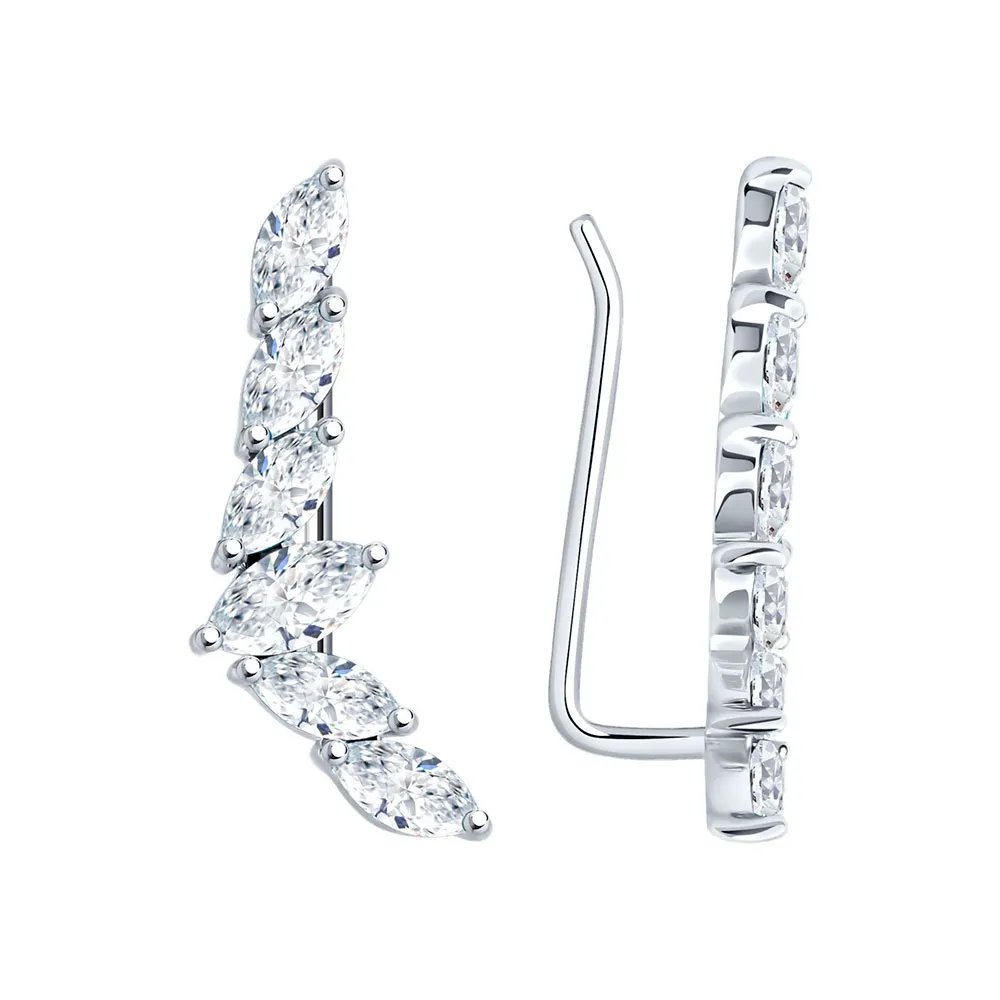 Cercei din argint cu Cubic Zirconia Incolor