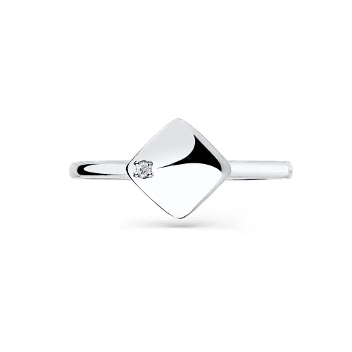 Inel din aur alb cu Cubic Zirconia Incolor