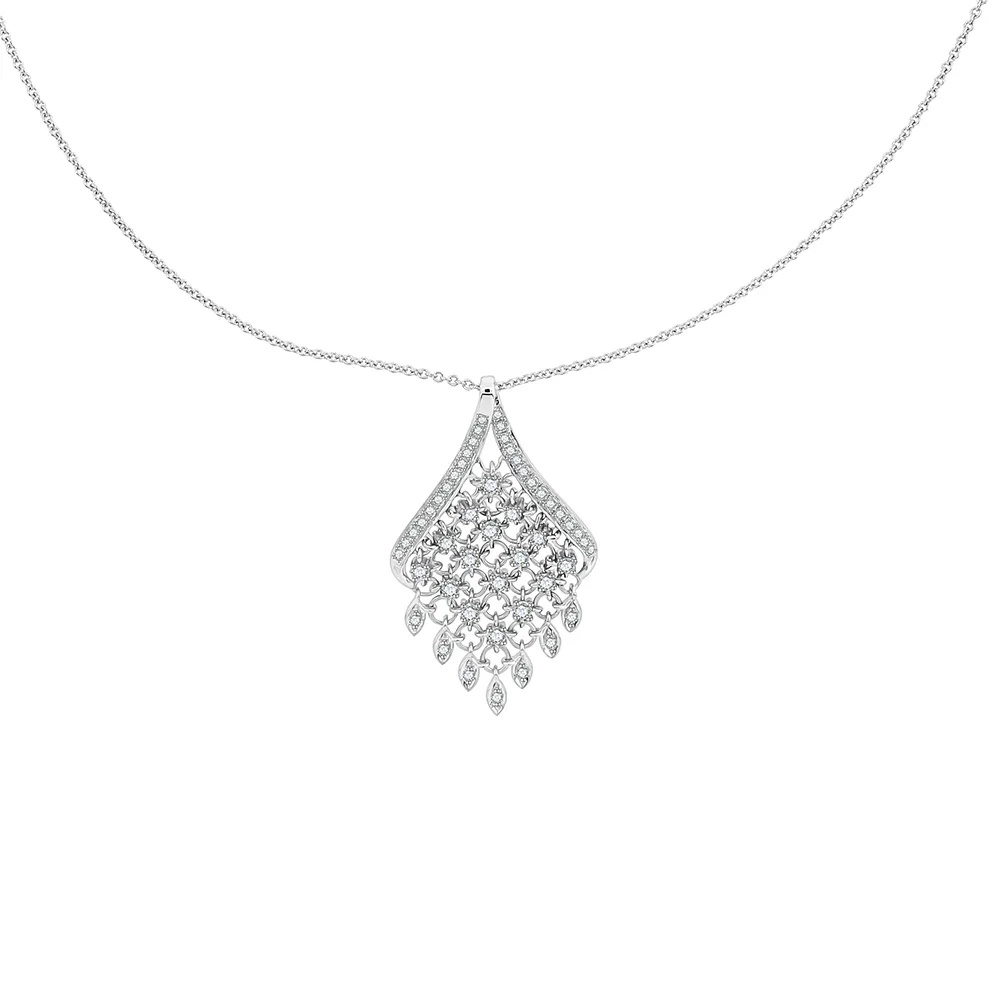 Colier din aur alb cu Diamant
