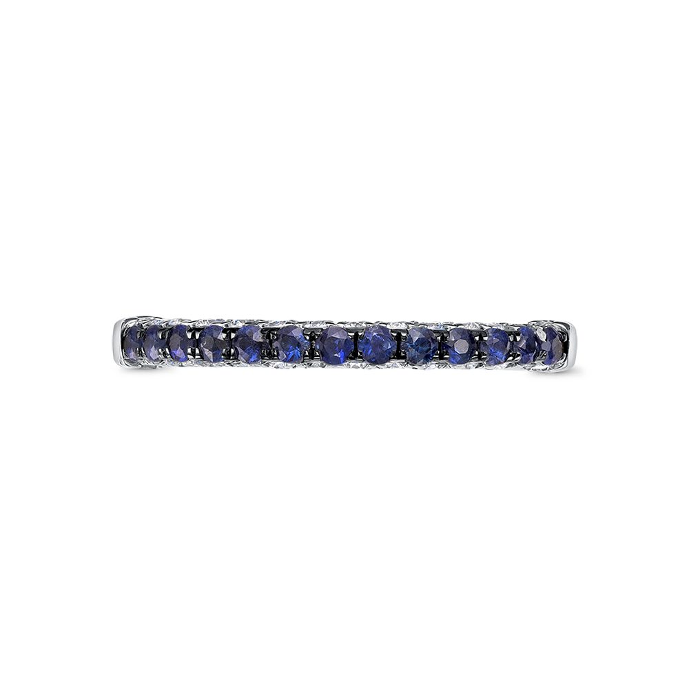 Inel din aur alb cu pietre Diamant, Safir