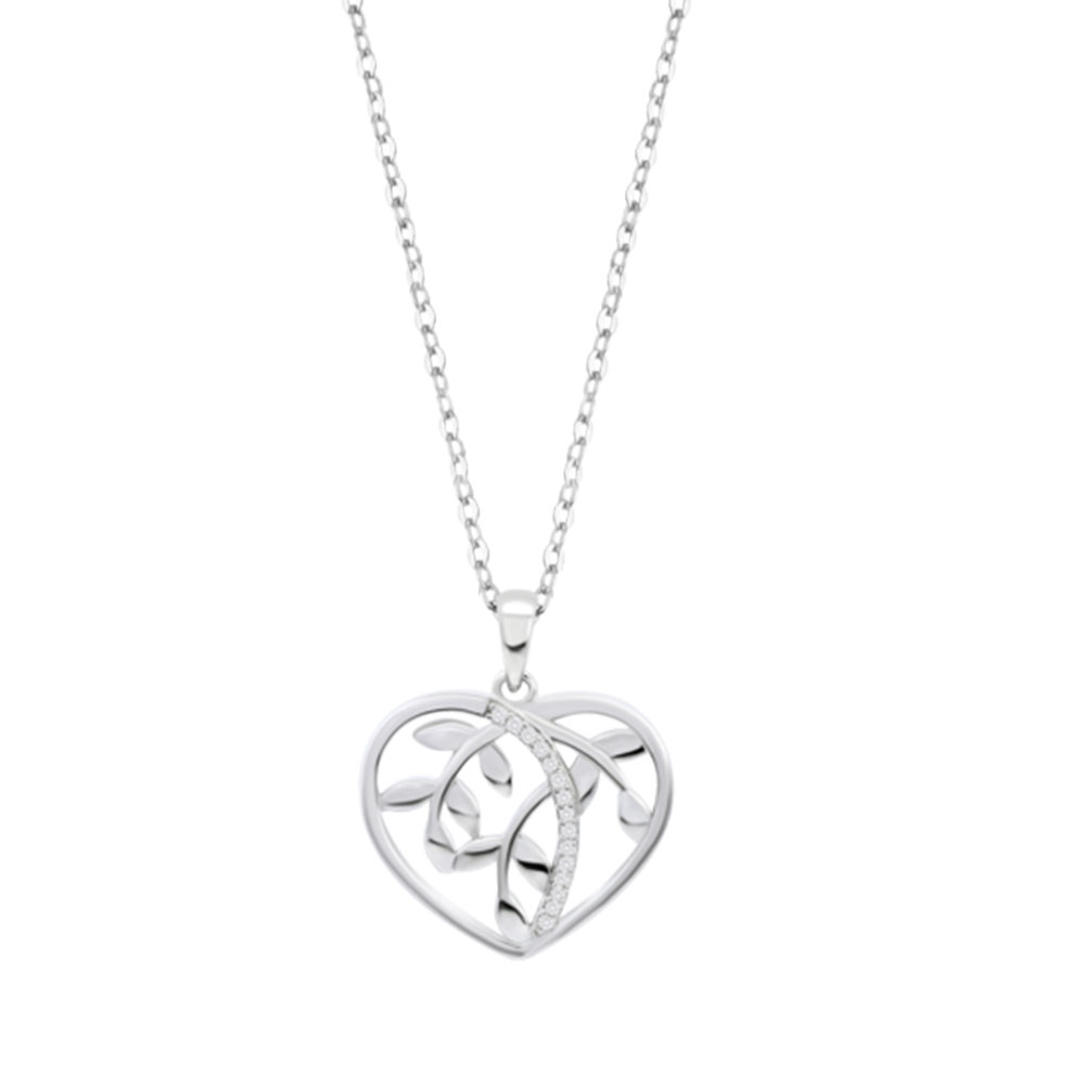 Colier din argint  cu pietre Cubic Zirconia Incolor