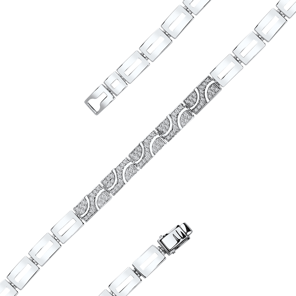 Brățară din aur alb cu pietre Diamant