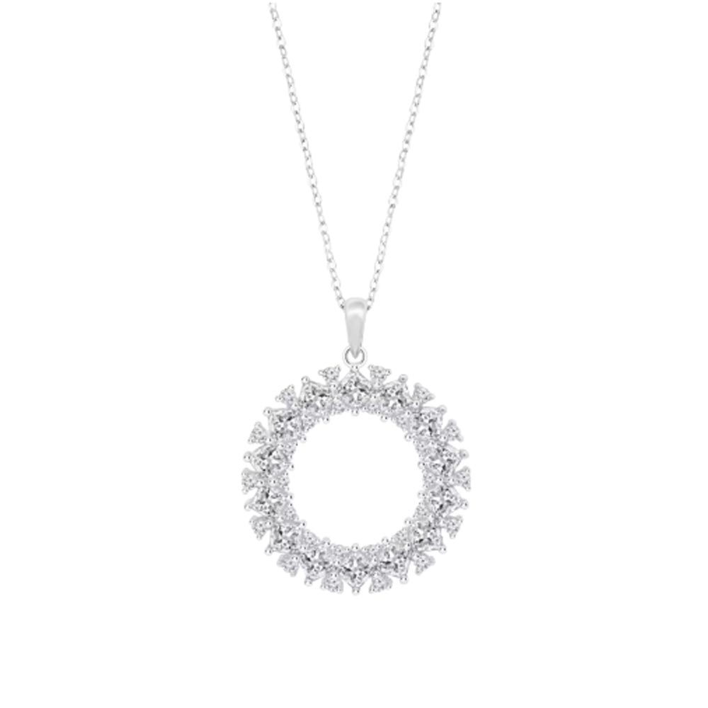 Colier din argint  cu pietre Cubic Zirconia Incolor