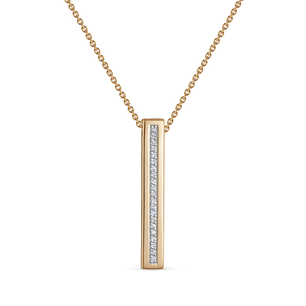 Колье из красного золота с камнями Бриллиант