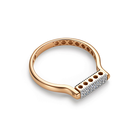 Inel din aur roșu cu pietre Diamant, Diamant negru